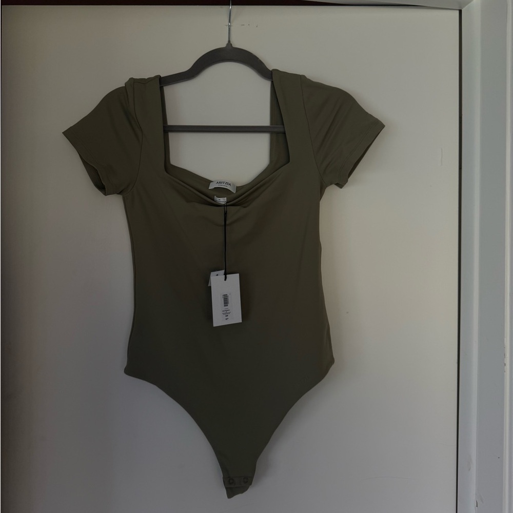 Aritzia green bodysuit